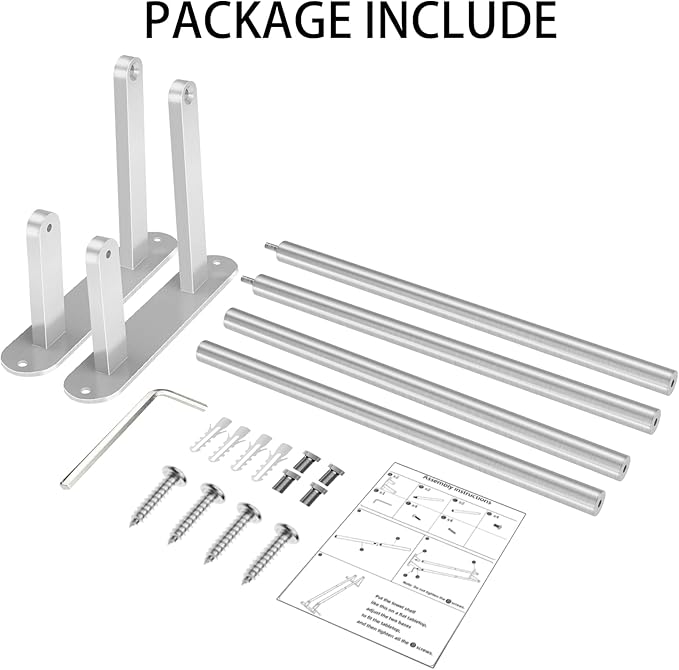 Towel Rack for Bathroom, Double Towel Bar 24Inch, Stainless Steel Bathroom Towel Holder, Double Towel Hanger Wall Mounted Towel Rod, Bathroom Towel Rack(Brushed Nickel)