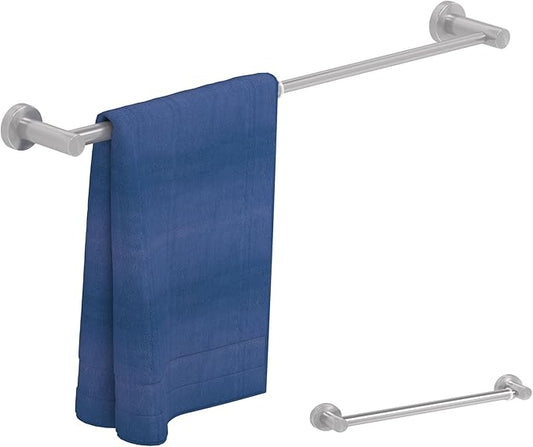 Adjustable Towel Bar,  Economical Bathroom Towel Holder Rod from 12 Inch to 22 Inch Single Towel Racks, Wall Mount Towel Rail, Towel Hanger Hook for Kitchen(1 Pack, Brushed Stainless Steel)